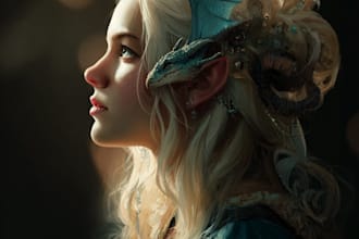 paint a realistic or fantasy portrait