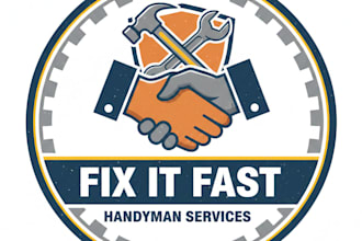 design a professional and bold handyman logo for your brand