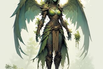 produce your fantasy character art or digital drawing
