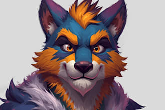 custom furry art for your characters portrait