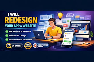 redesign your app or website UI UX