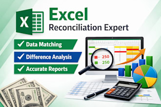 do excel reconciliation, data matching and variance analysis