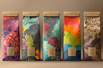 do coffee packaging, coffee bag, tea packaging, label design