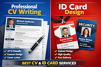 design cv or resume and id card