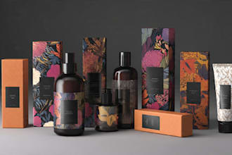 design modern cosmetic label design packaging