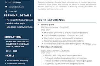 design a professional CV or resume using canva