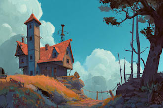 create environment concept art and background art