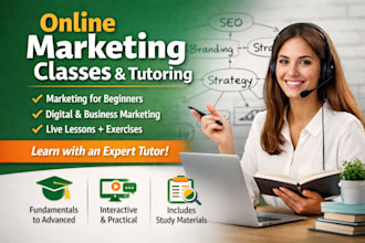 provide online marketing classes for students and beginners
