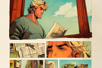 do comics book pages, storyboards, illustrations
