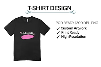 design trendy t shirt design for print on demand