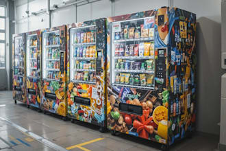 design creative and high quality vending machine wrap, atm wrap