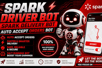 setup spark driver bot, spark delivery bot auto accept orders bot, spark