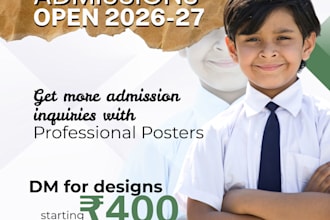 create admission posters for facebook and instagram