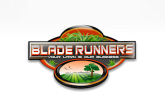 design unique exceptional lawn logo for blade runners