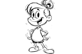 sketch your cartoon character