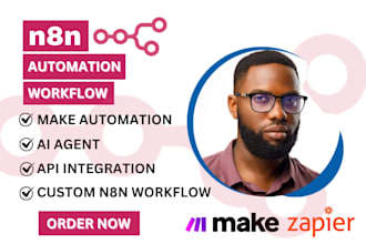 setup n8n ai agent API integration n8n workflow n8n automation make com zerowork