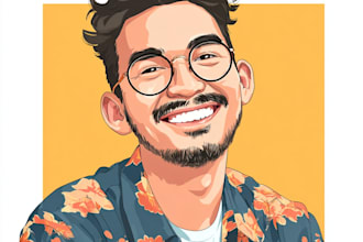 draw realistic face vector cartoon portrait of you