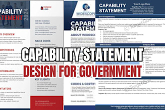 design capability statement for business government contract