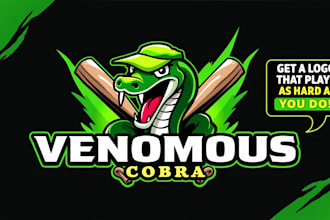 design outstanding venomous sport logo  in 12 hours