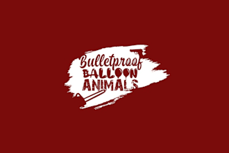 design bullet proof balloon animals logo