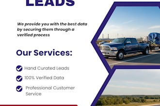 scrape hand curated trucking leads for insurance factoring or eld