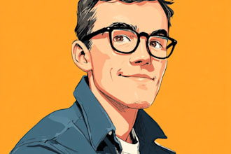 drawing cartoon vector portrait