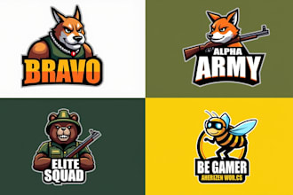create an eye catching bravo,  alpha army, fox logo