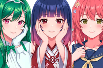 draw anime pfp or illustration for your original character