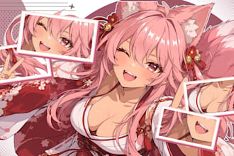 draw anime pfp or illustration for your original character