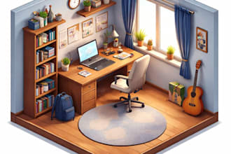do an isometric model in blender