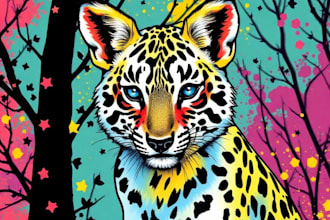 do coloufull pop art for your pet or favorite animal