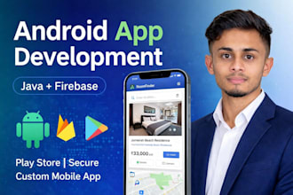 develop a professional android app using java and firebase