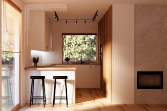 create realistic 3d interior visualization of one room