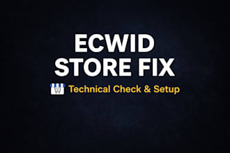check and fix your ecwid store setup