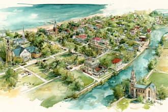 do custom watercolor wedding map