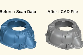 do reverse engineering cad modeling from stl, obj, scan data