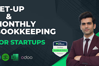 monthly bookkeeping on quickbooks for startups
