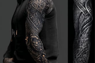 create your full sleeve tattoo design