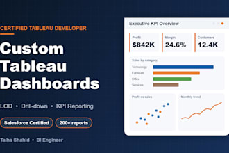 build a custom tableau dashboard as a certified tableau developer