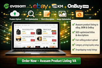 list avasam dropshipping product to ebay ekm onbuy avasam ebay listing SEO