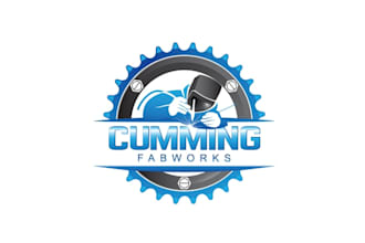 design modern metal fabricator brand logo