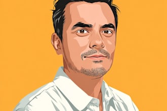 drawing cartoon vector portrait