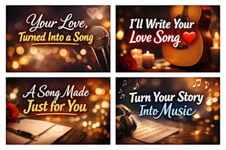write and produce perfect custom love song for your partner wedding, anniversary