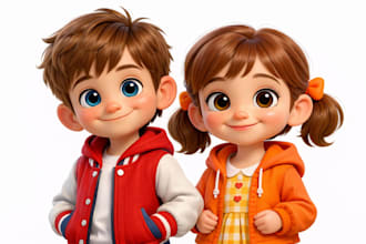 create 3d pixar style cartoon character, avatar, animation