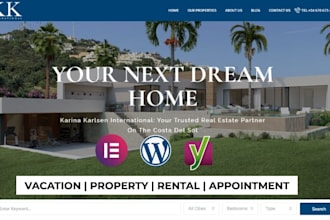 build property management website, hotel vacational rental with property listing