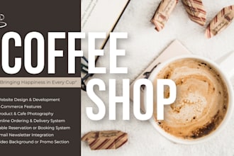 design coffee website, cafe website, restaurant website