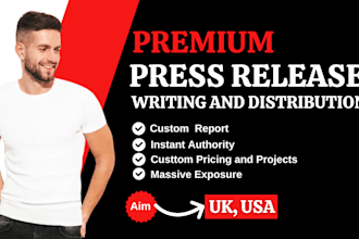 do professional press release writing and release distribution on premium sites