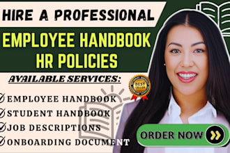 write and design student and employee handbook application and onboarding form