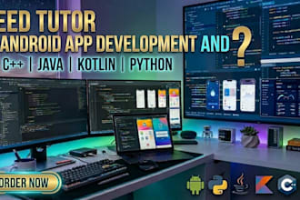 tutor you in android app development and c, cpp, java, kotlin,python languages