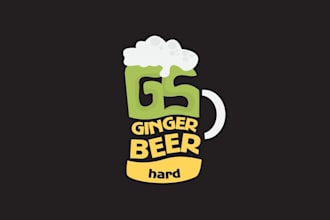 design classic new hard ginger beer logo